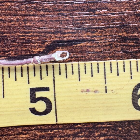 Sterling Silver 925 Child's Size Blue Cube Stone & Silver Tubing Bracelet 5" L - Picture 15 of 15